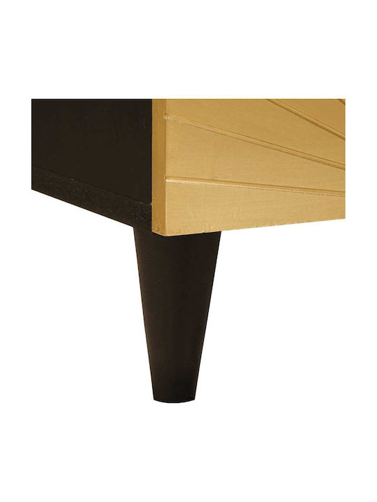 Έπιπλο Τηλεόρασης Μαύρο Και Χρυσό Μ70xΠ33xΥ46cm