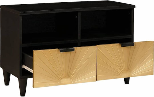 vidaXL TV-Ständer Schwarz und Gold M70xT33xH46cm
