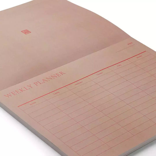 Kirby Weekly Planner Pale Tuscany Apple Red Weekly Family Organization Diary