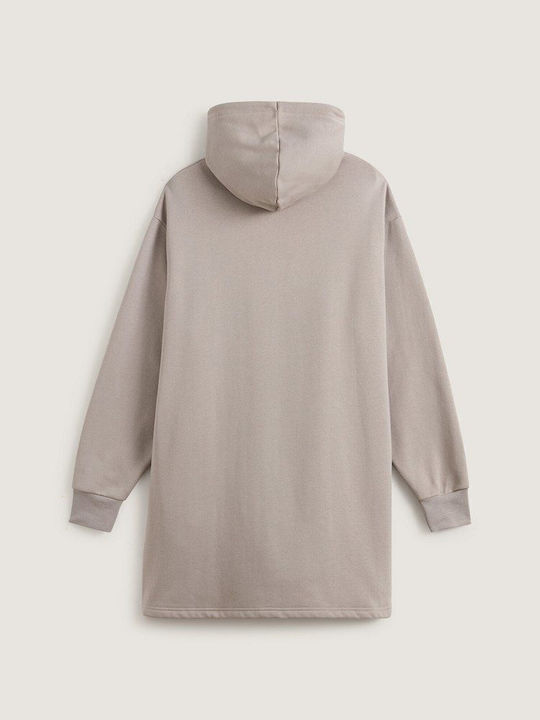 Mini Athletic Dress with Hood Beige