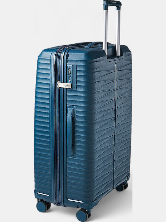Paulter Großer Hart-Reise Koffer Blau mit 4 Rädern Höhe 76cm