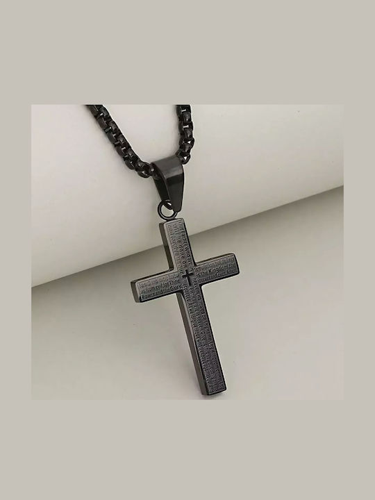 Legend Accessories Σταυρός από Ατσάλι με Αλυσίδα