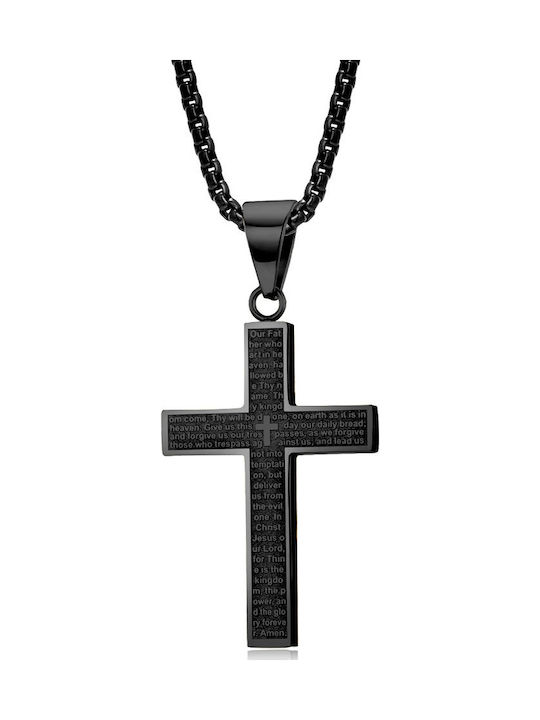 Legend Accessories Σταυρός από Ατσάλι με Αλυσίδα