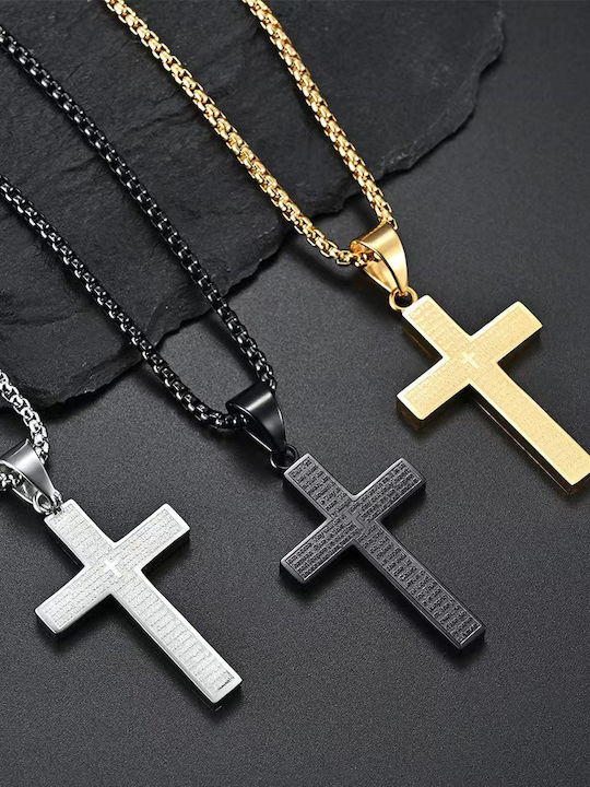 Legend Accessories Σταυρός από Ατσάλι με Αλυσίδα