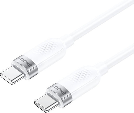 BWOO USB 2.0 Kabel USB-C männlich - USB-C / USB-A 100W Weiß 1m