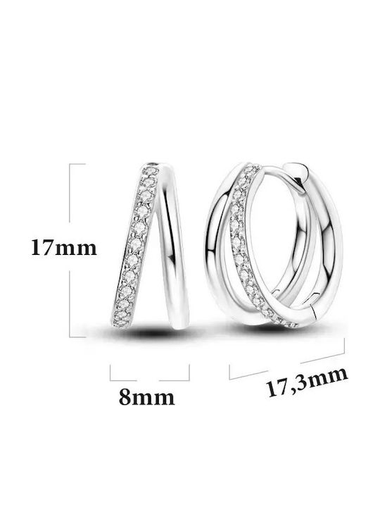 Bode Earrings Hoops made of Silver with Stones