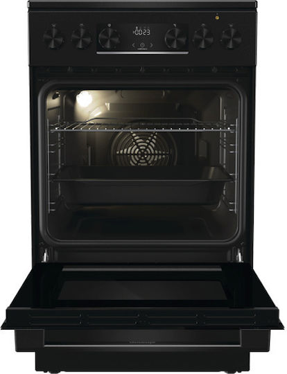 Gorenje Κουζίνα 70lt με Κεραμικές Εστίες Π50εκ. Μαύρη