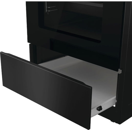 Gorenje Κουζίνα 70lt με Κεραμικές Εστίες Π50εκ. Μαύρη