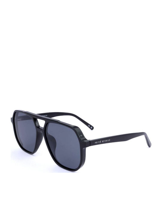 Prive Revaux Men's Sunglasses with Black Plastic Frame and Gray Lens BACKTALK/S-807