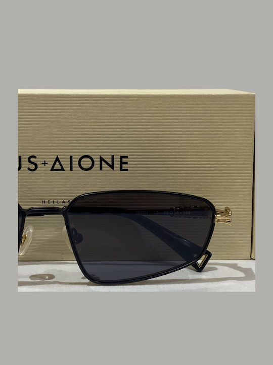 Zeus & Dione Unisex Sunglasses with Multicolour Plastic Frame and Gray Lens CORFU C2