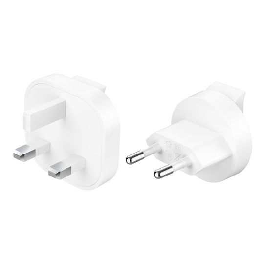 Belkin Φορτιστής Χωρίς Καλώδιο GaN με Θύρα USB-A και 2 Θύρες USB-C 100W Power Delivery Λευκός (BoostCharge Pro)