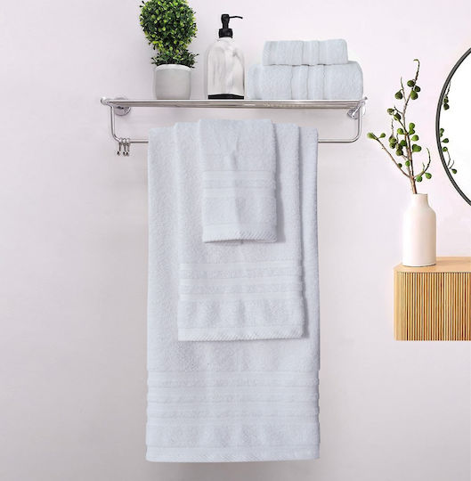 Homeone Handtuch-Set 3 Stück Weiß Gewicht 500gr/m²