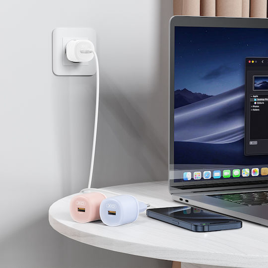 XO Încărcător Fără Cablu cu Port USB-A 18W Quick Charge 3.0 Albς (L157UK)