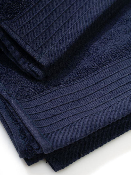 Dimcol Πετσέτα Χεριών Πενιέ 40x60εκ. Navy Blue Βάρους 500gr/m²