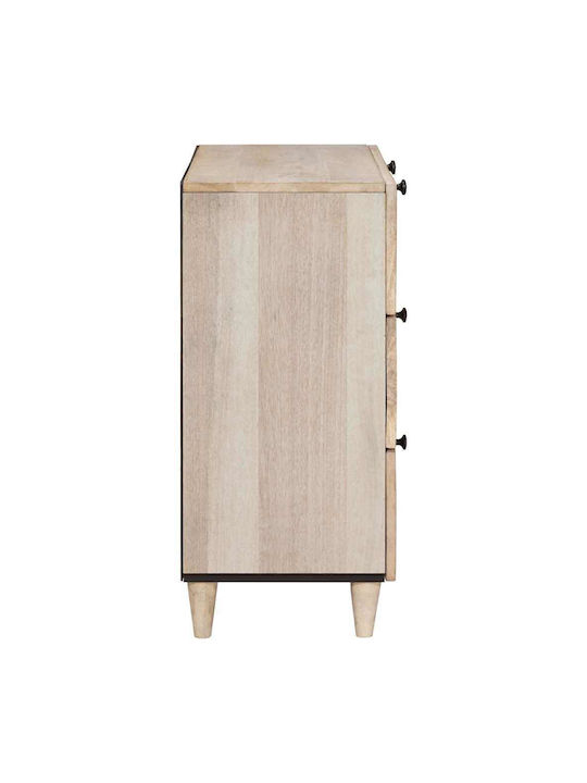 Bufet din Lemn Masiv cu Sertare Alb 60x33x75cm