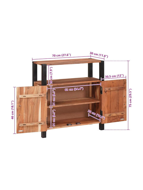 Мебели за съхранение Кафяв 70x30x75см