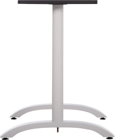 HomeMarkt Metallic Table Stand for Table / Office with Adjustable White 6x6x73cm