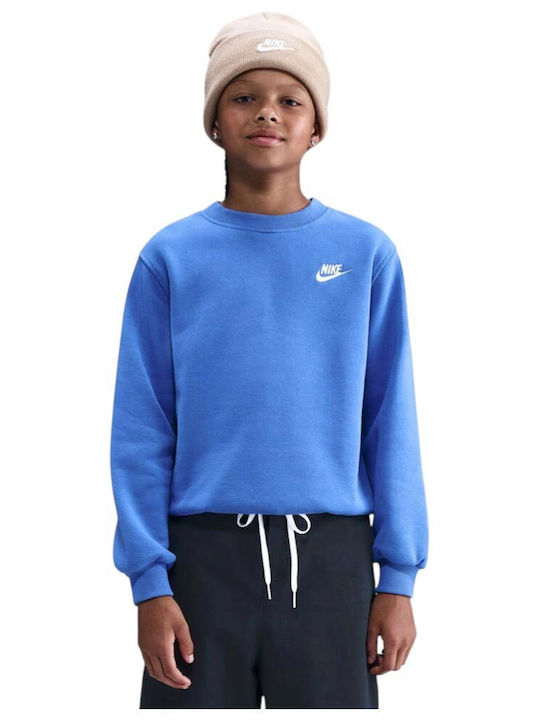 Fleece Kids Sweatshirt Blue Sportswear Club