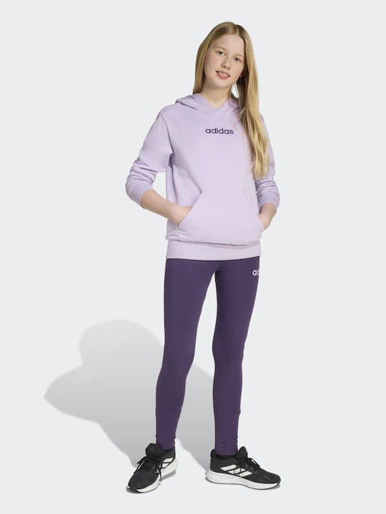 Hanorac Copii cu Glugă și Buzunare Violet Essentials