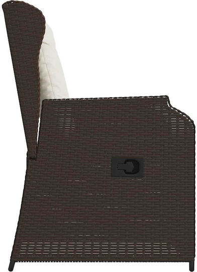 Outdoor-Stuhl Rattan Garten Coffee mit Kissen 2Stück 55x67x95εκ.