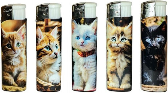 Запалка Gentelo Cats Електронна 8см Голяма 662-2429 Кутия 50 Бройки