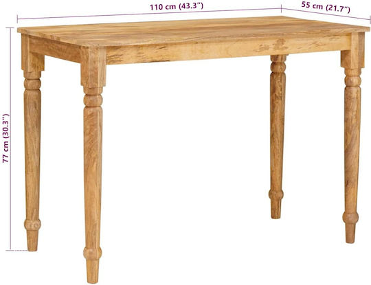 Table Dining Room from Solid Wood Coffee 100x55x77cm