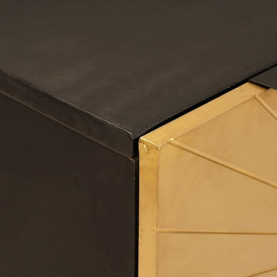 Comoda pentru Dormitor Μαύρο Και Χρυσό 60x33x75buc