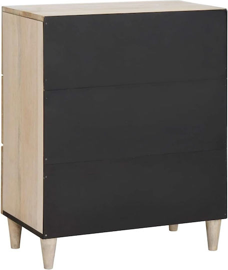 Wooden Chest of Drawers White 60x33x75cm