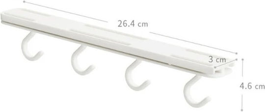 Bucătărie Hangers Din Plastic 26.4x4.6x3cm Albă