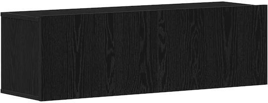 Furniture Living Room TV Unit Black Oak L100xW30xH30cm