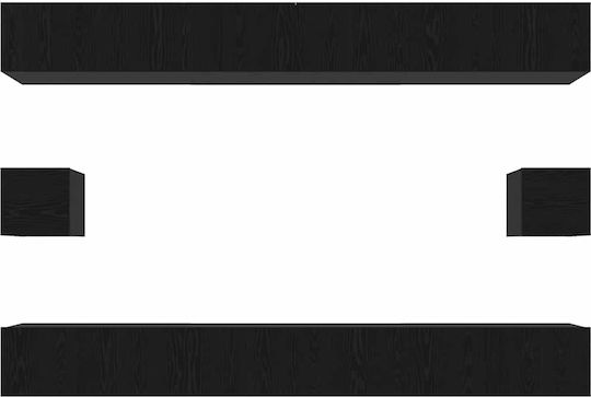 Furniture Living Room TV Unit Black Oak L100xW30xH30cm