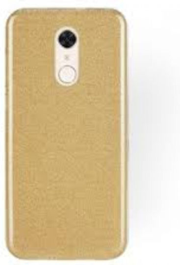 Glitter Umschlag Rückseite Silikon Gold (Redmi 5 Plus)