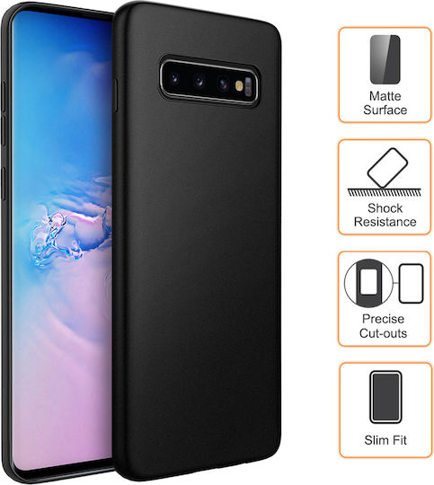 Husă Samsung S10 5G G977 Silicon Jelly Soft Gekko Ultraslim 0.3mm Fără Amprentă Negru