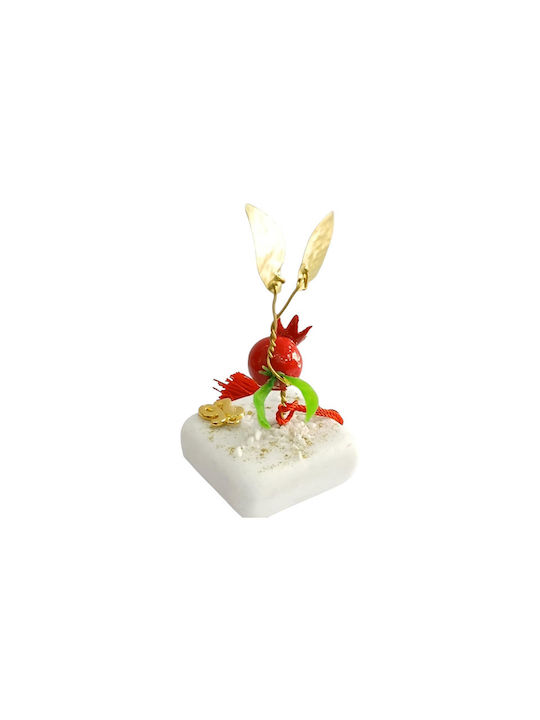 Kalliopi Silver Handmade Tabletop Lucky Charm Pomegranate Bronze made of Stone 2026 5x11cm 1pcs