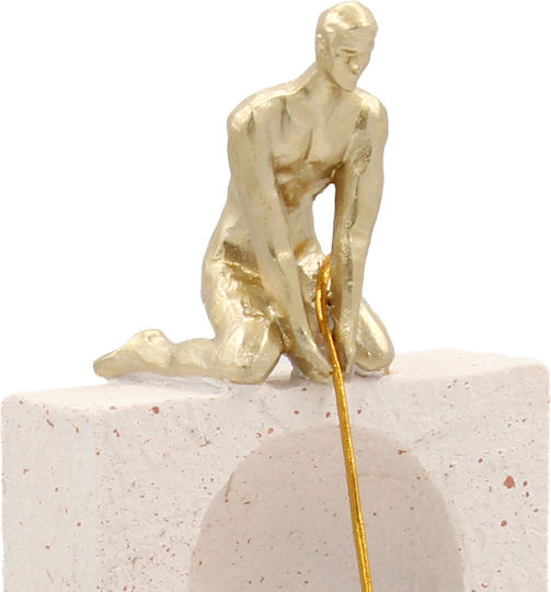 Keskor 72300 Dekoratives Polyresin 9,5×9×32 cm Elfenbein Gold Tischdekoration Keskor 72300 Dekoratives Polyresin 9,5×9×32 cm Elfenbein Gold Tischdekoration
