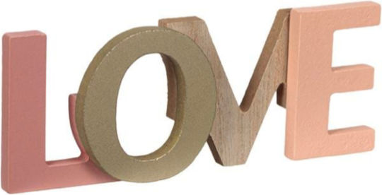 Tischdekoration Holz Buchstaben Gold Rosa Love 17x0.8x6.7cm Tischdekoration Holz Buchstaben Gold Rosa Love 17x0.8x6.7cm
