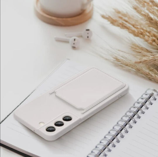 Forcell Card Back Cover Σιλικόνης Λευκό (Galaxy S22 5G)