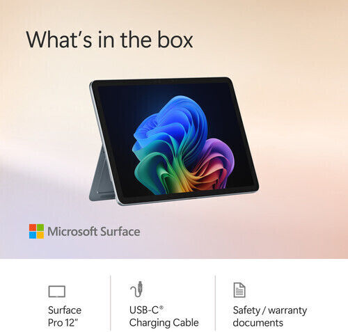 Microsoft Surface Pro Copilot+PC 12Inches Tablet (8GB/512GB/Snapdragon X Plus/Windows 11 Home) Ocean