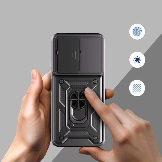 Tech-Protect Camshield Pro Задна корица Силикон / Пластмаса Черен (Xiaomi Redmi 15C)