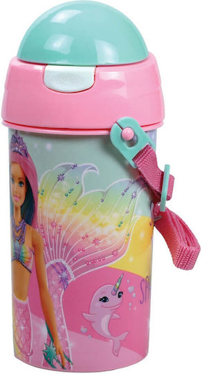 Gim Barbie Kunststoff Kinder Trinkflasche Barbie Mehrfarbig 500ml