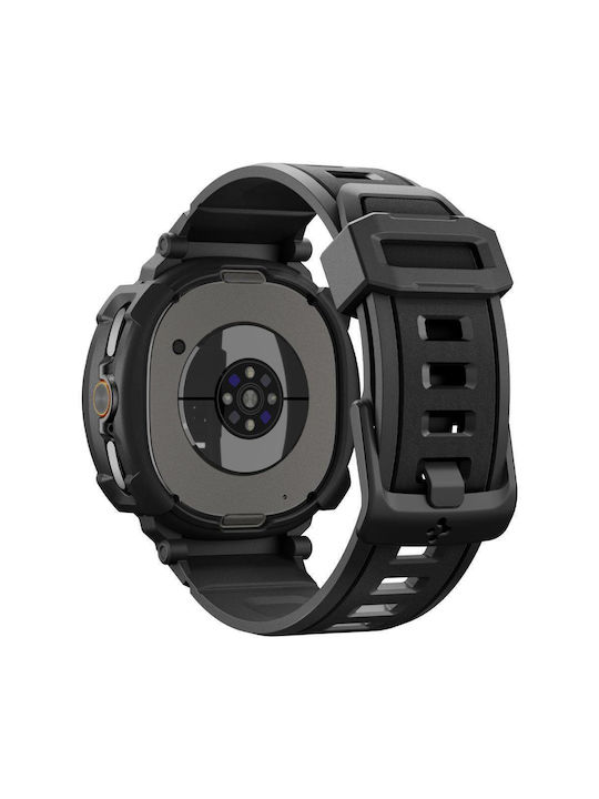 Spigen Rugged Armor Pro Silikonhülle in Schwarz Farbe für Samsung Galaxy Watch 8 Classic 46 mm
