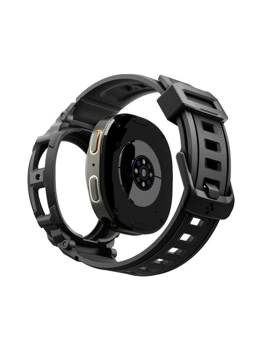 Spigen Rugged Armor Pro Silikonhülle in Schwarz Farbe für SAMSUNG GALAXY WATCH 8 40 MM