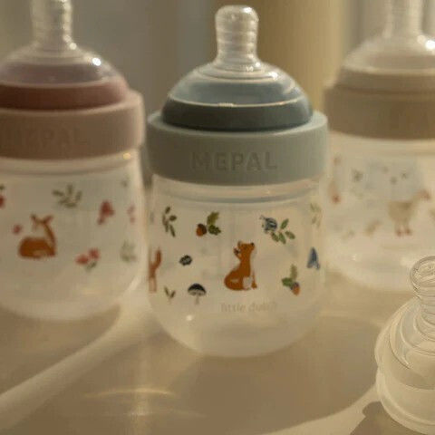 Little Dutch Σετ Πλαστικά Μπιμπερό Mio Little Goose Κατά των Κολικών με Θηλή Σιλικόνης για 0+ μηνών Διάφανο 4τμχ