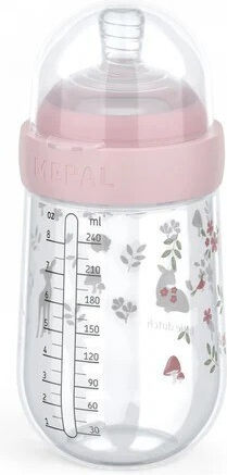 Little Dutch Plastic Baby Bottle Mio Fairy Garden Anti-Colic with Silicone Nipple for 0+, 0+ m, months Transparent 240ml