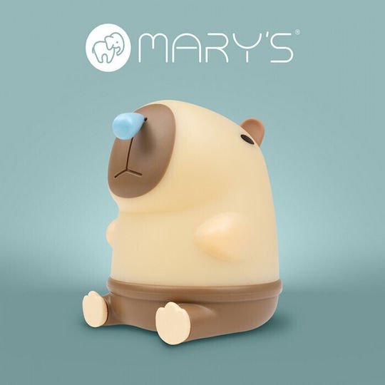 Mary's Παιδικό Διακοσμητικό Φωτιστικό με Εναλλαγές Χρωματισμών Καφέ 12x9.8x9.6εκ.