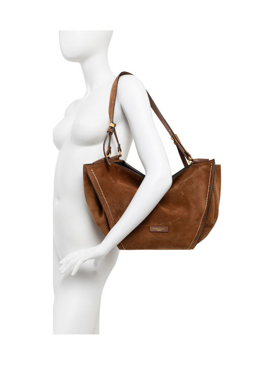 Leather Women's Bag Shoulder Tabac Brown