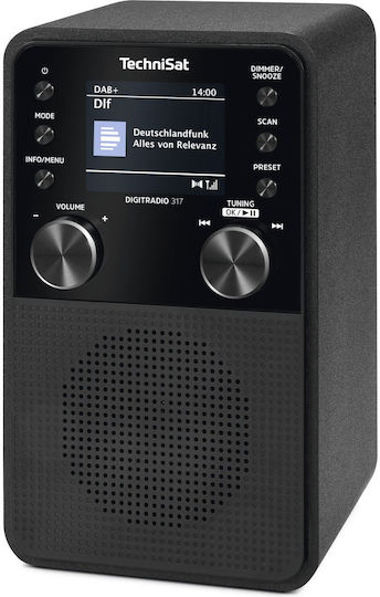 Technisat DigitRadio 317 Επιτραπέζιο Ραδιόφωνο Ρεύματος DAB με Bluetooth Μαύρο