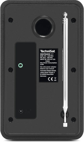 Technisat DigitRadio 317 Επιτραπέζιο Ραδιόφωνο Ρεύματος DAB με Bluetooth Μαύρο