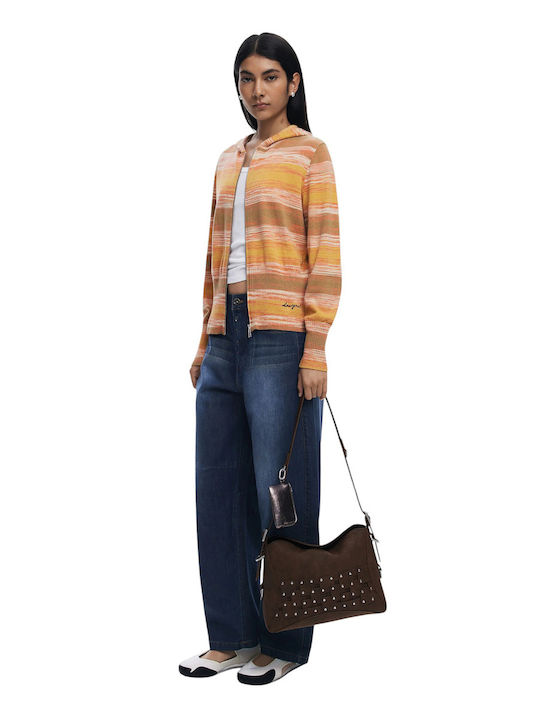 Neue Patch 2 Damen Schultertasche Wildleder Braune