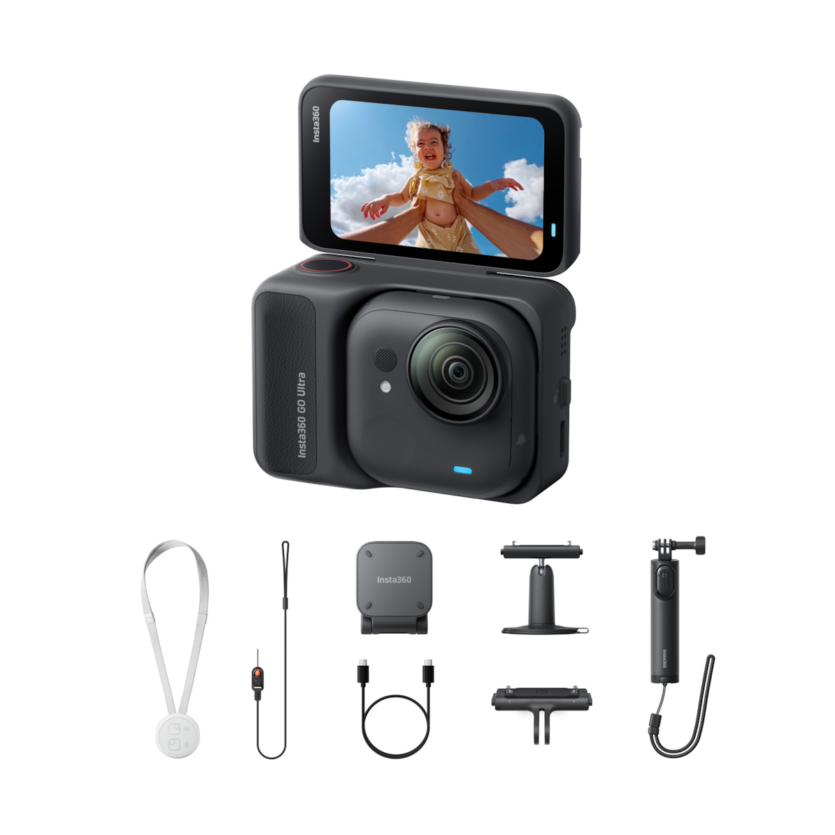 Insta360 GO Ultra Action Camera 4K Ultra HD Υποβρύχια Creator Bundle με Οθόνη Αφής 2.5
